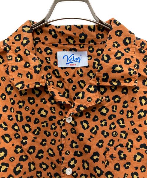KEBOZ（ケボズ）KEBOZ (ケボズ) レオパードシャツ オレンジ×ブラック サイズ:Ｍの古着・服飾アイテム
