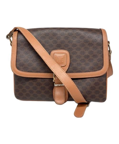 CELINE（セリーヌ）CELINE (セリーヌ) マカダム柄ショルダーバッグ ブラウンの古着・服飾アイテム