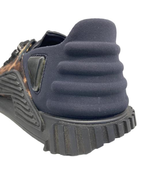 DOLCE & GABBANA（ドルチェ＆ガッバーナ）DOLCE & GABBANA (ドルチェ＆ガッバーナ) レオパード柄スニーカー ブラック×ベージュ サイズ:37の古着・服飾アイテム