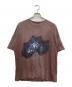 KAMIYA（カミヤ）の古着「KMY-WOLF” Distressed Tee」｜ボルドー