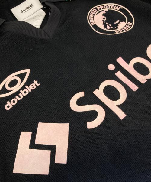 doublet（ダブレット）doublet (ダブレット) “TEAM SPIBER” FOOTBALL KNITWEAR/チーム スパイバー フットボール ニットウェア ブラック サイズ:ONEの古着・服飾アイテム