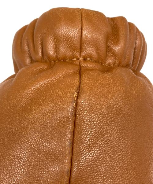 A BATHING APE（ア ベイシング エイプ）A BATHING APE (ア ベイシング エイプ) Leather Classic Down Jacket/レザークラシックダウンジャケット ベージュ サイズ:Ｓの古着・服飾アイテム