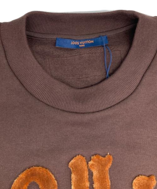 LOUIS VUITTON（ルイ ヴィトン）LOUIS VUITTON (ルイ ヴィトン) ロゴクルーネックスウェット ブラウン サイズ:Ｍの古着・服飾アイテム