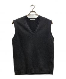 ETRE TOKYO（エトレトウキョウ）の古着「コットンカシミヤニットベスト」｜グレー