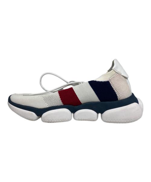 MONCLER（モンクレール）MONCLER (モンクレール) トリコロールカラー ローカットスニーカー ホワイト×ネイビー サイズ:41の古着・服飾アイテム