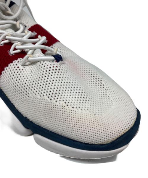 MONCLER（モンクレール）MONCLER (モンクレール) トリコロールカラー ローカットスニーカー ホワイト×ネイビー サイズ:41の古着・服飾アイテム