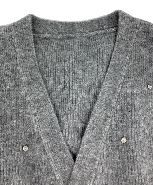 CAPRICIEUX LE'MAGE（カプリシューレマージュ）CAPRICIEUX LE'MAGE (カプリシューレマージュ) ビジューラップカーディガン グレー サイズ:freeの古着・服飾アイテム