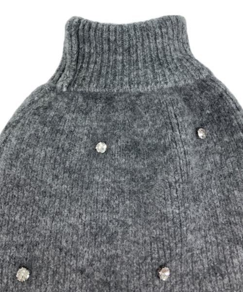 CAPRICIEUX LE'MAGE（カプリシューレマージュ）CAPRICIEUX LE'MAGE (カプリシューレマージュ) ビジューラップカーディガン グレー サイズ:freeの古着・服飾アイテム