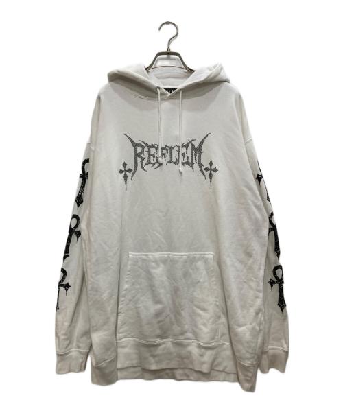 REFLEM（レフレム）REFLEM (レフレム) ロゴラインストーンパーカー ホワイト サイズ:freeの古着・服飾アイテム