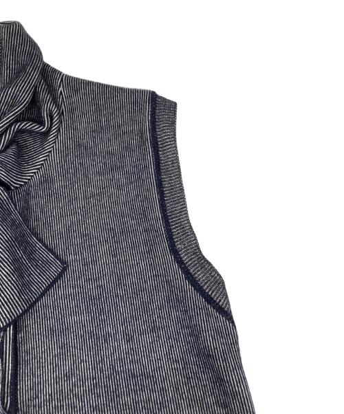 Christian Dior（クリスチャン ディオール）Christian Dior (クリスチャン ディオール) ボウタイモチーフニット ネイビー サイズ:36の古着・服飾アイテム