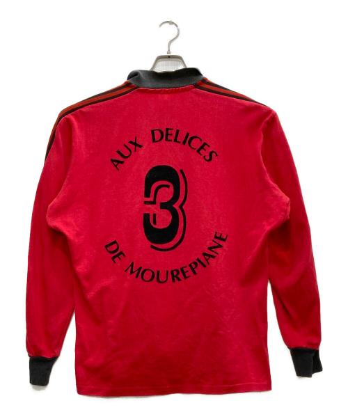 adidas（アディダス）adidas (アディダス) プルオーバーシャツ レッド サイズ:XLの古着・服飾アイテム