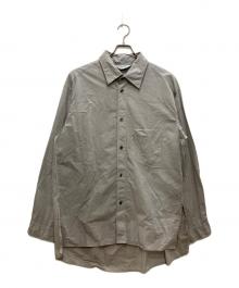 ANCELLM（アンセルム）の古着「DYED SHRINK OVER SHIRT/ダイド シュリンク オーバー シャツ」｜グレー