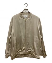 23区（ニジュウサンク）の古着「ドレープサテン MA-1 ブルゾン」｜ベージュ