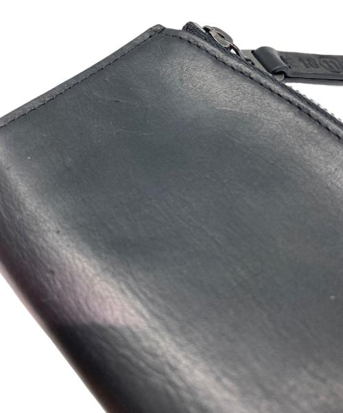 Maison Margiela（メゾンマルジェラ）Maison Margiela (メゾンマルジェラ) レザーコンパクトウォレット ブラックの古着・服飾アイテム