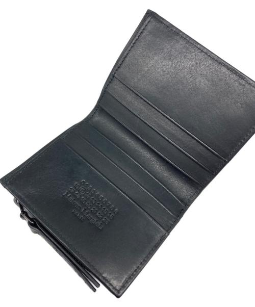 Maison Margiela（メゾンマルジェラ）Maison Margiela (メゾンマルジェラ) レザーコンパクトウォレット ブラックの古着・服飾アイテム