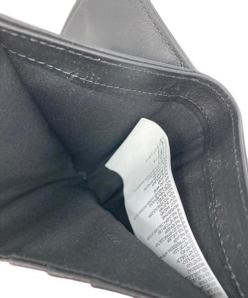 Maison Margiela（メゾンマルジェラ）Maison Margiela (メゾンマルジェラ) レザーコンパクトウォレット ブラックの古着・服飾アイテム