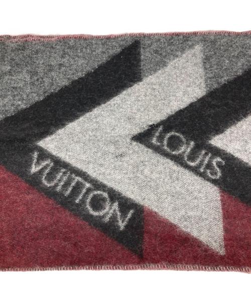 LOUIS VUITTON（ルイ ヴィトン）LOUIS VUITTON (ルイ ヴィトン) エシャルプ アンフィニットV グレー×レッドの古着・服飾アイテム