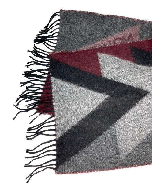 LOUIS VUITTON（ルイ ヴィトン）LOUIS VUITTON (ルイ ヴィトン) エシャルプ アンフィニットV グレー×レッドの古着・服飾アイテム