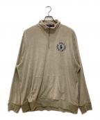 POLO RALPH LAURENポロ・ラルフローレン）の古着「パイル地ハーフジップスウェット」｜ベージュ