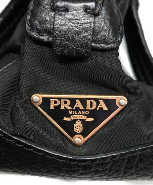 PRADA（プラダ）PRADA (プラダ) レザーナイロンボストンバッグ ブラックの古着・服飾アイテム