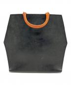 frasco.フラスコ）の古着「vivid hand bag/ヴィヴィッドハンドバッグ」｜ブラック×ブラウン