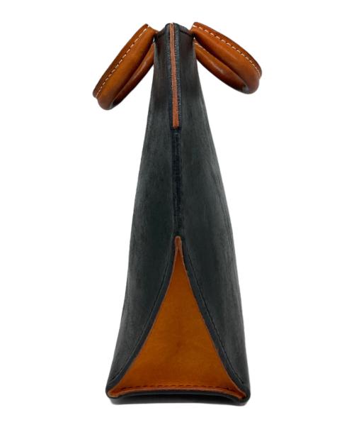 frasco.（フラスコ）frasco. (フラスコ) vivid hand bag/ヴィヴィッドハンドバッグ ブラック×ブラウンの古着・服飾アイテム