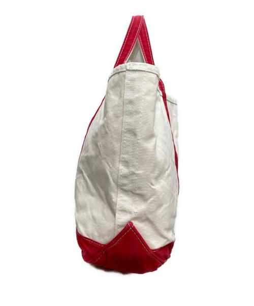 L.L.Bean（エルエルビーン）L.L.Bean (エルエルビーン) Boat And Tote Large/ボートアンドトートラージ アイボリー×レッドの古着・服飾アイテム