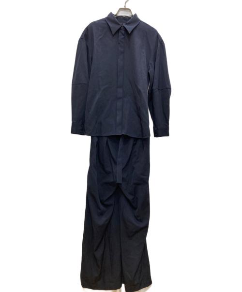 l'heritage martinique（レリタージュ マルティニーク）l'heritage martinique (レリタージュ マルティニーク) ウールギャバオールインワン ネイビー サイズ:不明の古着・服飾アイテム