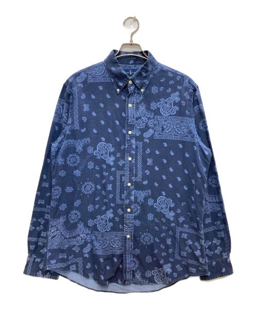 RALPH LAUREN（ラルフローレン）RALPH LAUREN (ラルフローレン) ペイズリー柄シャツ ネイビー サイズ:Lの古着・服飾アイテム