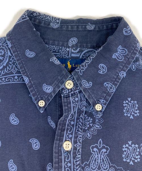 RALPH LAUREN（ラルフローレン）RALPH LAUREN (ラルフローレン) ペイズリー柄シャツ ネイビー サイズ:Lの古着・服飾アイテム