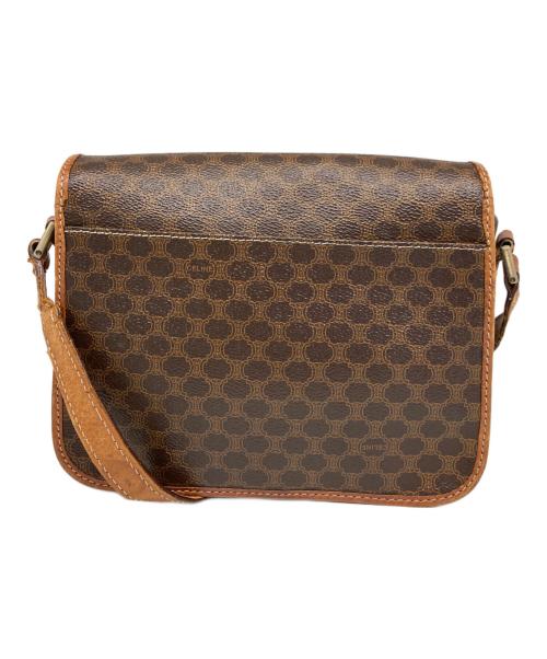 CELINE（セリーヌ）CELINE (セリーヌ) マカダム柄サークルロゴショルダーバッグ ブラウンの古着・服飾アイテム