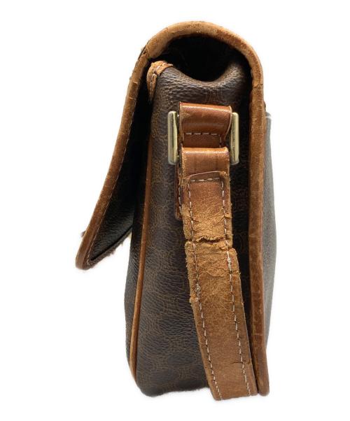 CELINE（セリーヌ）CELINE (セリーヌ) マカダム柄サークルロゴショルダーバッグ ブラウンの古着・服飾アイテム