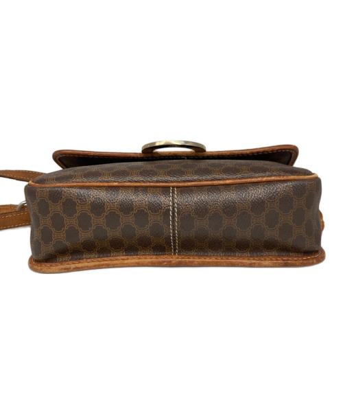 CELINE（セリーヌ）CELINE (セリーヌ) マカダム柄サークルロゴショルダーバッグ ブラウンの古着・服飾アイテム
