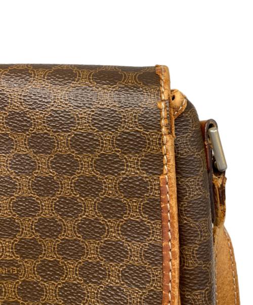 CELINE（セリーヌ）CELINE (セリーヌ) マカダム柄サークルロゴショルダーバッグ ブラウンの古着・服飾アイテム