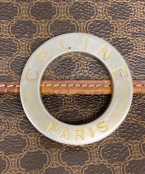 CELINE（セリーヌ）CELINE (セリーヌ) マカダム柄サークルロゴショルダーバッグ ブラウンの古着・服飾アイテム