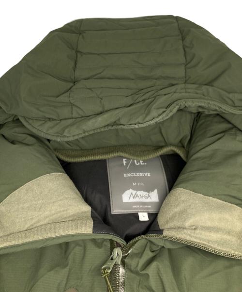 F/CE.（エフシーイー）F/CE. (エフシーイー) NANGA (ナンガ) エフライト ボム ジャケット オリーブ サイズ:Lの古着・服飾アイテム