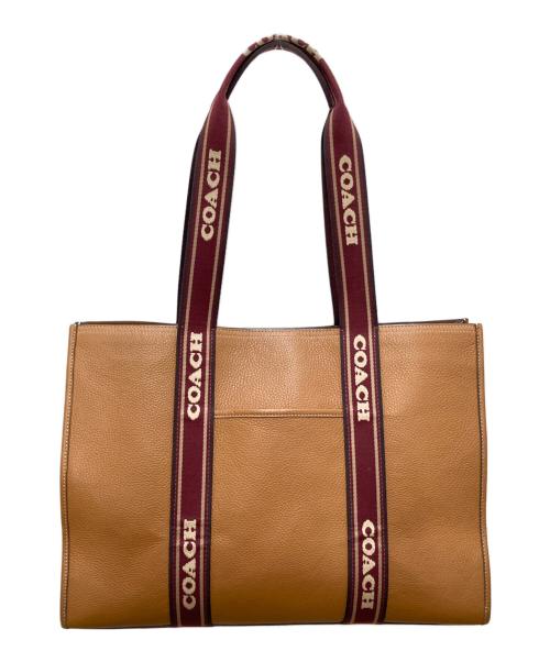 COACH（コーチ）COACH (コーチ) レザートートバッグ ブラウン サイズ:LARGEの古着・服飾アイテム