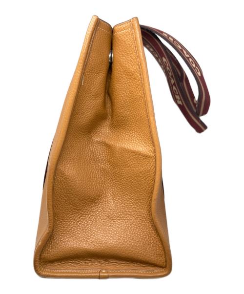COACH（コーチ）COACH (コーチ) レザートートバッグ ブラウン サイズ:LARGEの古着・服飾アイテム