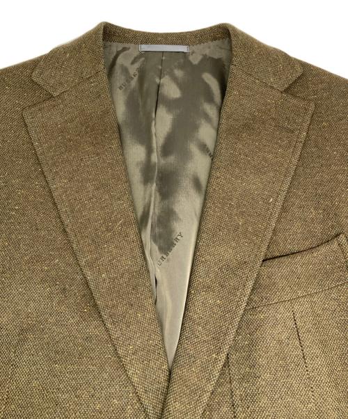 BURBERRY LONDON（バーバリーロンドン）BURBERRY LONDON (バーバリーロンドン) シルクカシミヤ混クルミ釦テーラードジャケット オリーブ サイズ:BB4の古着・服飾アイテム