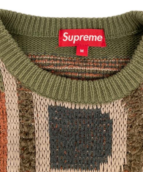 SUPREME（シュプリーム）SUPREME (シュプリーム) Chenille Logo Sweater/シェニールロゴセーター カーキ サイズ:Mの古着・服飾アイテム