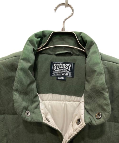 stussy（ステューシー）stussy (ステューシー) 中綿ベスト グリーン サイズ:Ｌの古着・服飾アイテム