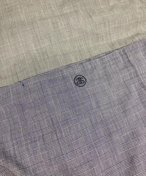stussy（ステューシー）stussy (ステューシー) 90’S 長袖シャツ グレー×パープル サイズ:Lの古着・服飾アイテム