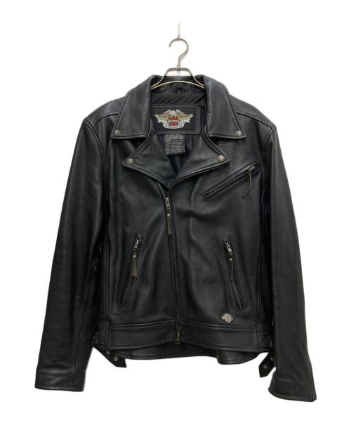 HARLEY-DAVIDSON（ハーレーダビッドソン）HARLEY-DAVIDSON (ハーレーダビッドソン) レザーライダースジャケット ブラック サイズ:Ｌの古着・服飾アイテム
