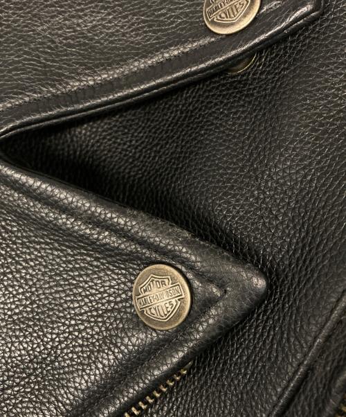 HARLEY-DAVIDSON（ハーレーダビッドソン）HARLEY-DAVIDSON (ハーレーダビッドソン) レザーライダースジャケット ブラック サイズ:Ｌの古着・服飾アイテム