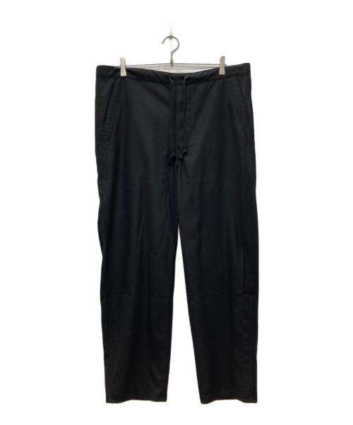 THE LIBRARY（ザ ライブラリー）THE LIBRARY (ザ ライブラリー) ウールイージートラウザー ブラック サイズ:Ｌの古着・服飾アイテム