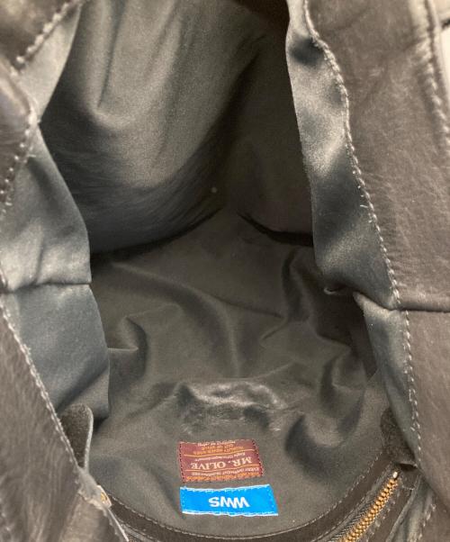 MR.OLIVE（ミスターオリーブ）MR.OLIVE (ミスターオリーブ) WWS (ダブリューダブリューエス) ウォータープルーフレザーバッグ ブラックの古着・服飾アイテム