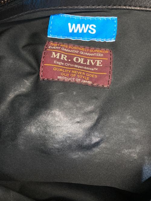 MR.OLIVE（ミスターオリーブ）MR.OLIVE (ミスターオリーブ) WWS (ダブリューダブリューエス) ウォータープルーフレザーバッグ ブラックの古着・服飾アイテム