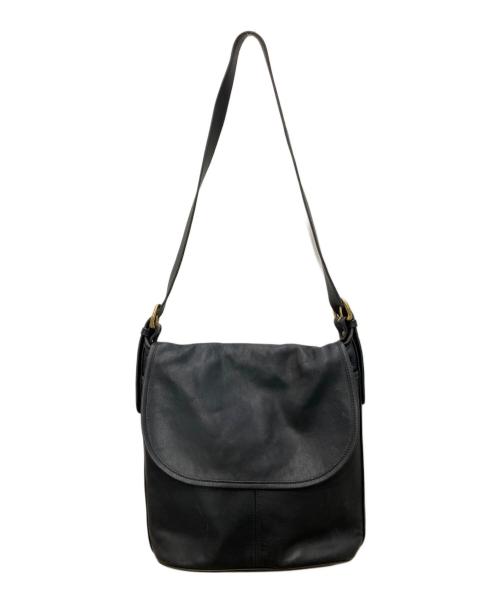 COACH（コーチ）COACH (コーチ) フラップレザーショルダーバッグ ネイビーの古着・服飾アイテム
