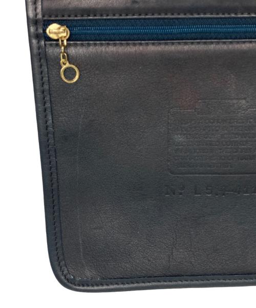 COACH（コーチ）COACH (コーチ) フラップレザーショルダーバッグ ネイビーの古着・服飾アイテム