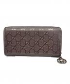 GUCCIグッチ）の古着「ラウンドファスナーウォレット」｜ベージュ